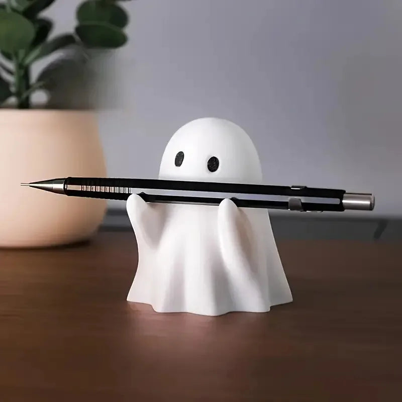 2025 Hot Selling Cute Ghost Pen Holder Home Study Office Desktop Multifunctional Funny Pen Holder Decoration Ornaments