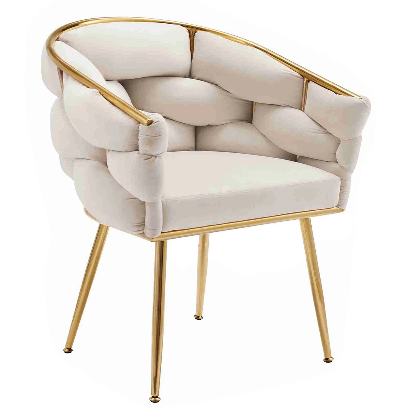 Accent Chair Metal Structure High Stability Velvet Fabric Metal Legs Pink Comfortable Upholstered Chair