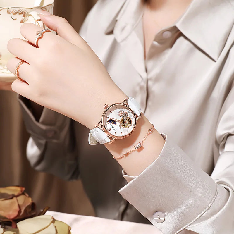 Women's Watches Waterproof Luminous Skeleton Original Automatic Mechanical Watch for Woman Elegant Ladies Watch Reloj Mujer