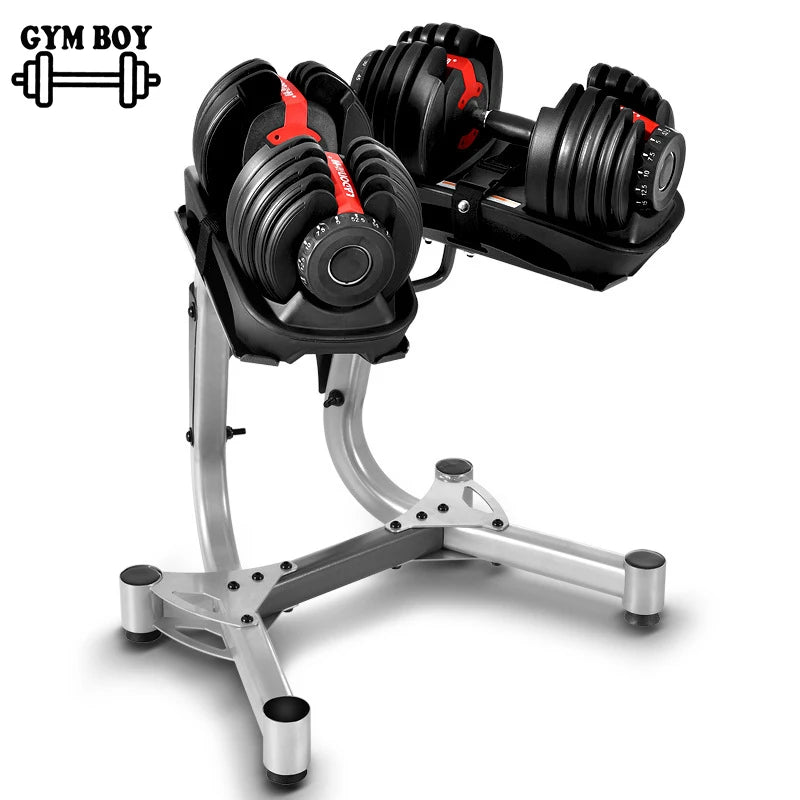 Gym Commercial Fitness Equipment Seller Pay Taxes Gym Commercial Weight Adjustable 40kg*2=80kg+ Stand Dumbbell Set