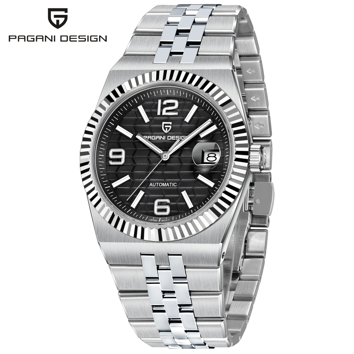 2025 New PAGANI DESIGN 3D Rhombus Dial Luxury Automatic Watch For Men Stainless steel Mechanical Wrist watches Sapphire crystal