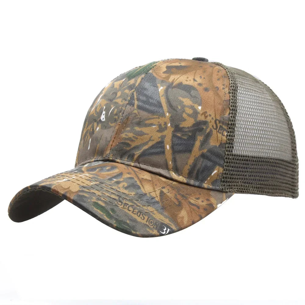 Camouflage Baseball Cap For Men Women Adjustable Mesh Tactical Training Sport Hat Summer Outdoor Sun Hats Camping Hunting Caps