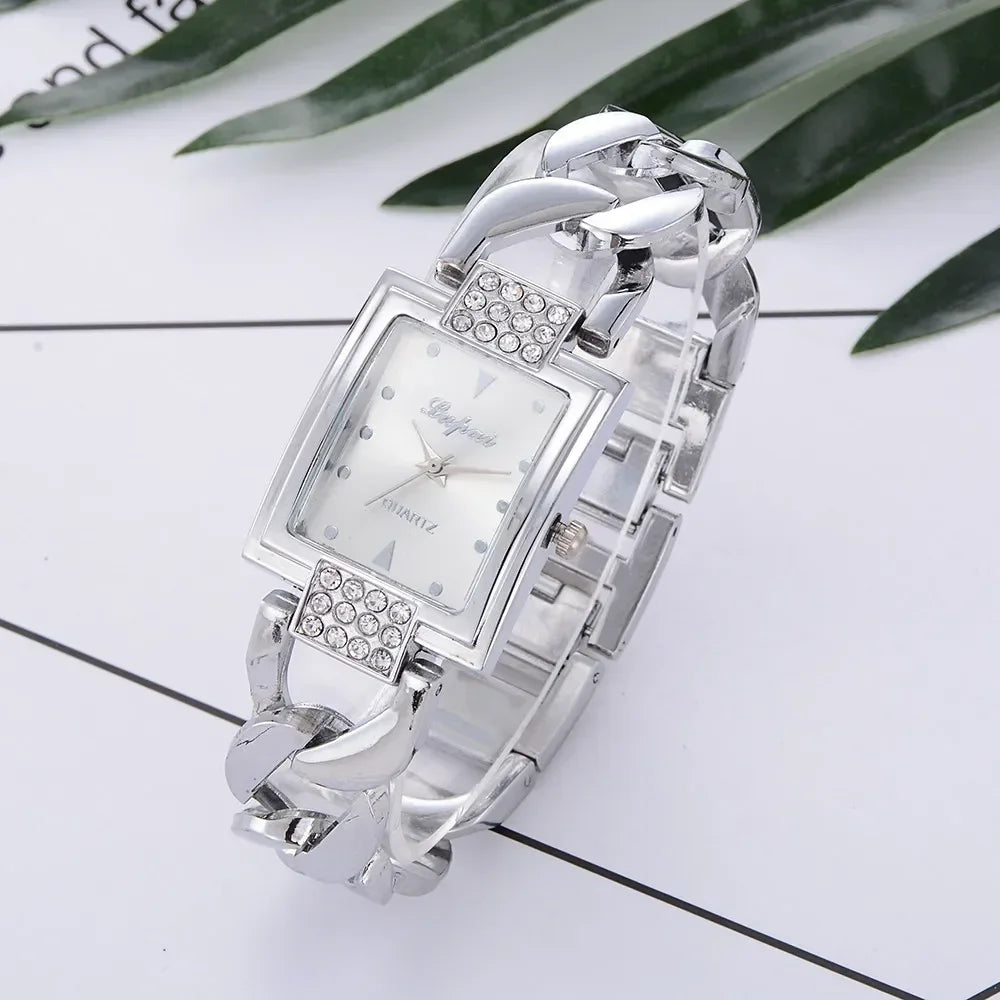 Women's Watches Top Brand Luxury Gold Bracelet Watch Women Watches Rhinestone Ladies Watch Clock Reloj Mujer Montre Femme