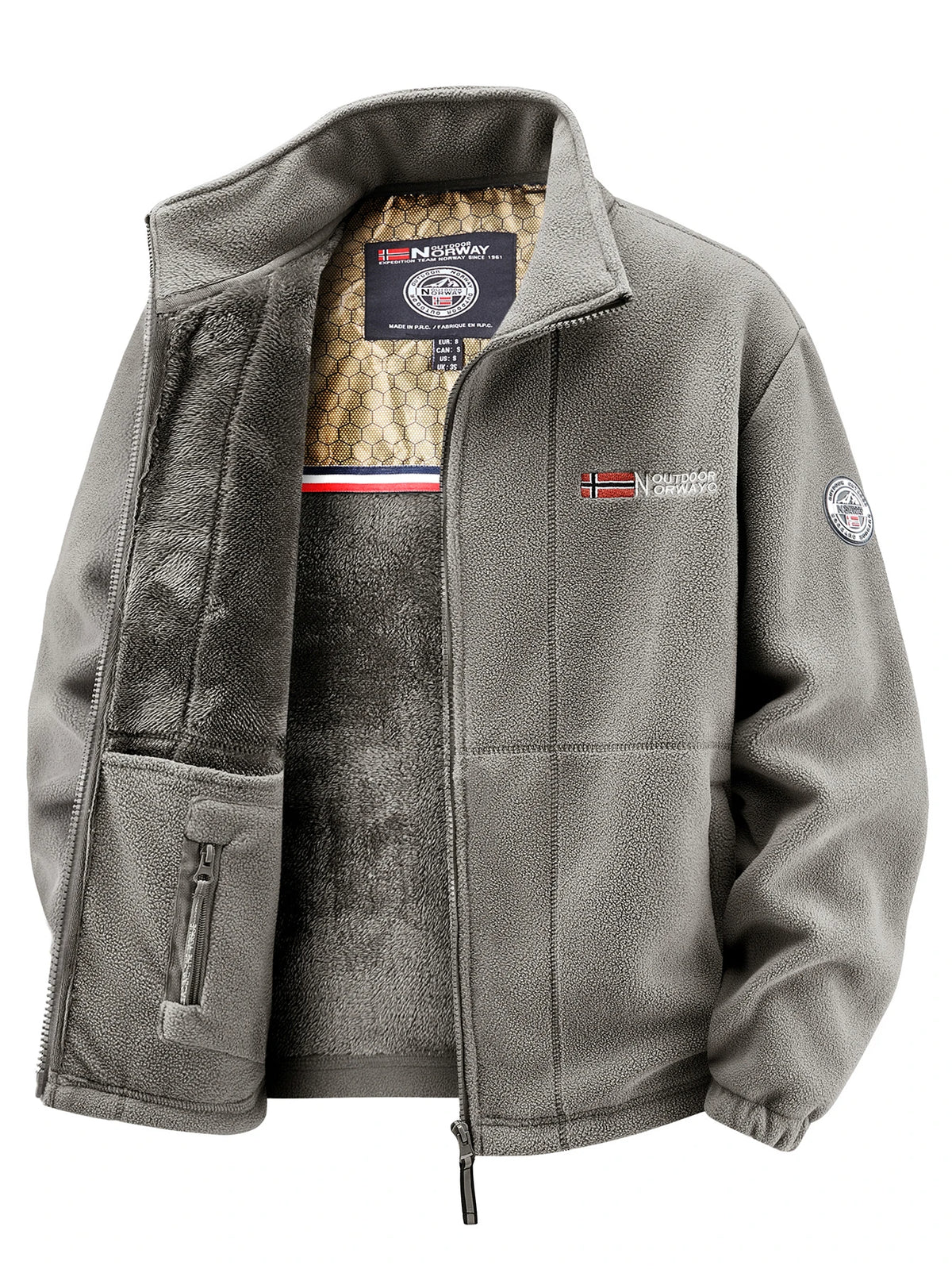 Men's Fleece Jacket, Soft and Skin-Friendly, Heat-Retaining and Wind-Resistant, Suitable for Daily Commuting, Home Leisure