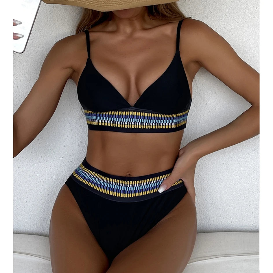 Sexy Bikini 2025 Women Swimwear High Waist Swimsuit Brazilian Bikinis Set 2 Pieces Women Bathing Suit Swim for Summer Beach Wear