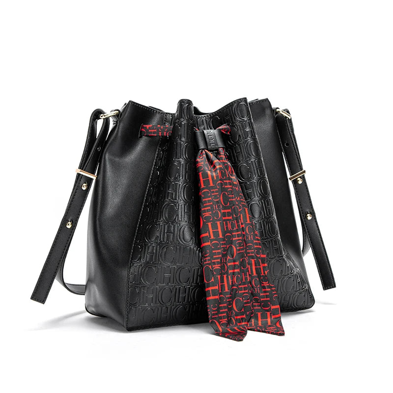 Women's Bag New Fashion Large Capacity Shopping Travel Commuting Female Bag Fashion Classic Luxury Brand Ladies PU Bucket Bags