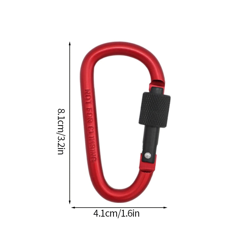 1/5 Camping Backpack Keychain Tent Hook Survival Buckle Tactical Carabiner Aluminium Alloy Mountaineering Buckle Camping Tool