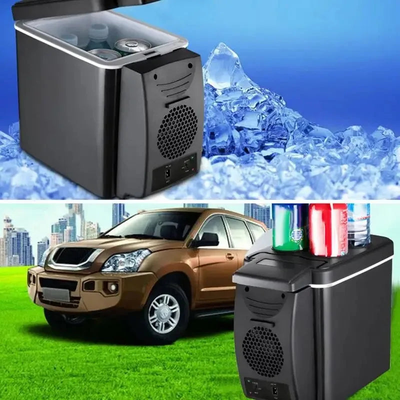 Electric Car Refrigerator 6L 12V Mini Fridge Freezer Vehicle Refrigeration and Heating Ice Box Car Electronic Devices Fridge