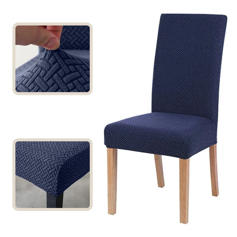 Jacquard Chair Cover, Durable Elastic Fabric Dining Chairs Cover, Stretch Covers For Kitchen Dining Room Chairs, Home Decor