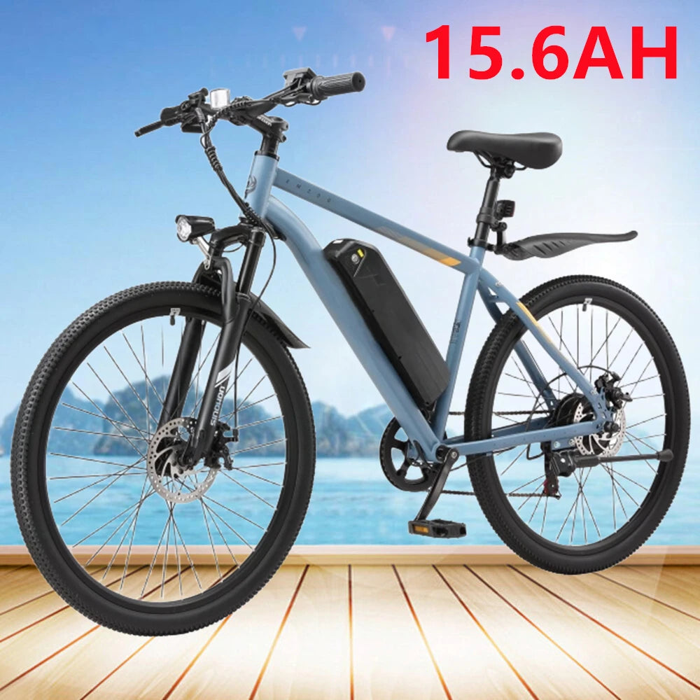 26" Electric Motorcycles Mountain E Bike for Adults, 750W Peak Motor Ebike 23Mph 33Miles 10.4AH 15.6AH Adults Electric Bicycle
