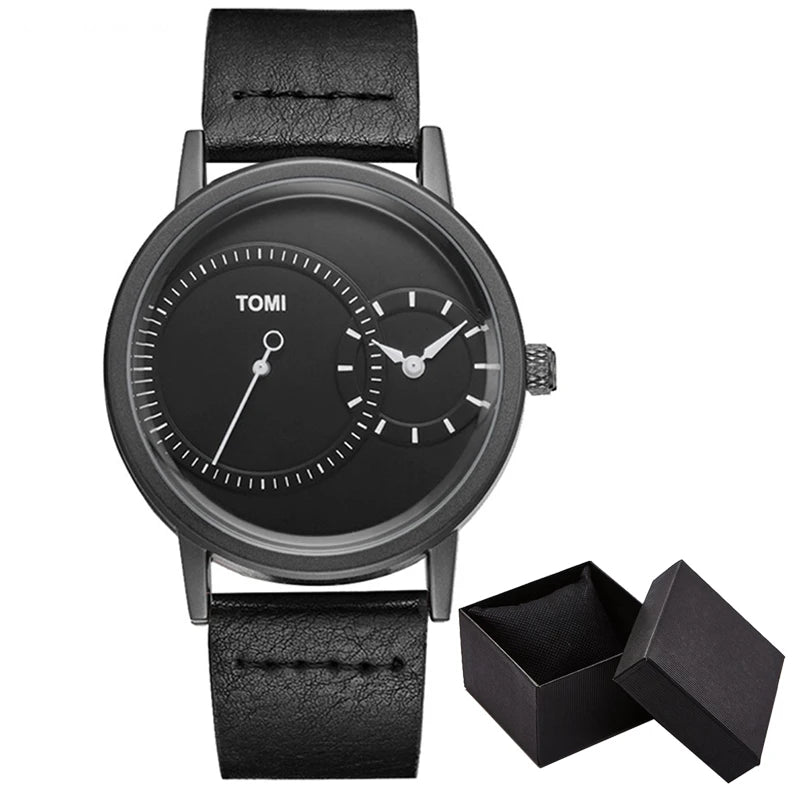 Elegant Watch for Men Simple Style Men Quartz Wrist Watches Casual Leather New Wristwatch Minimalist Black White Brown Man Clock