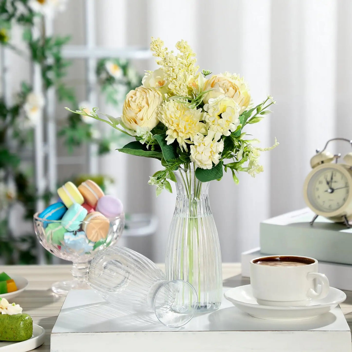 Stripe style vase, DIY floral decoration display, holiday and home decoration table decoration, wedding, home, dinner party