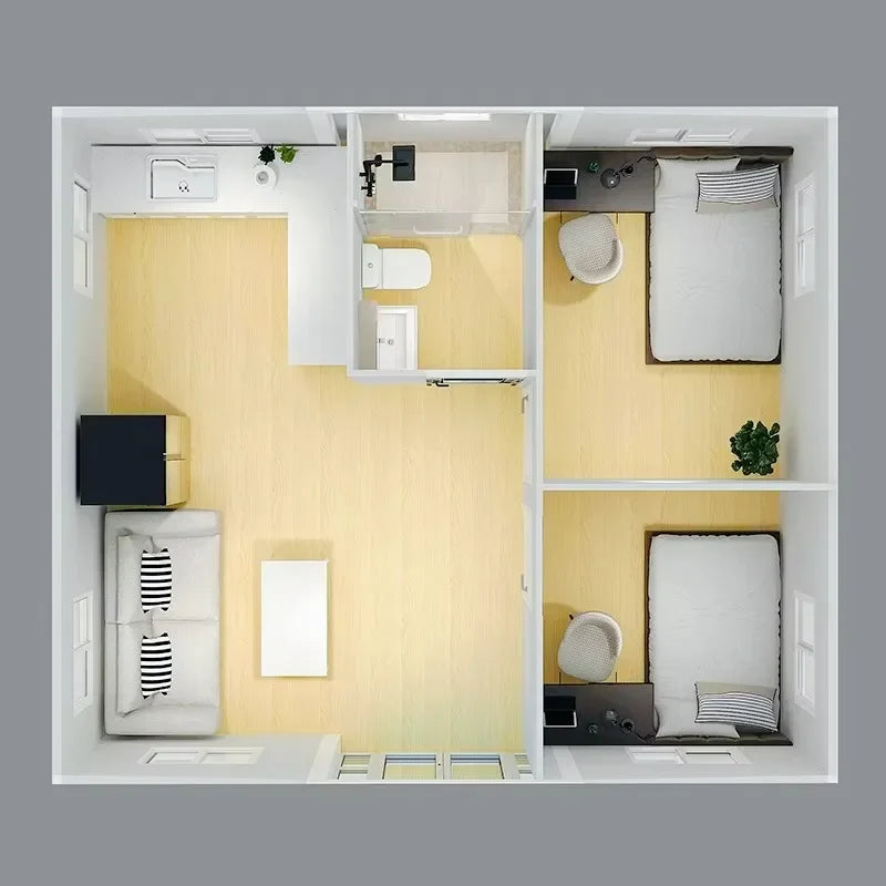Australia Luxury Expandable Container House 20ft 40ft 2 Bedrooms Prefabricated Home Granny Flat Australia Atandards Hot Sale