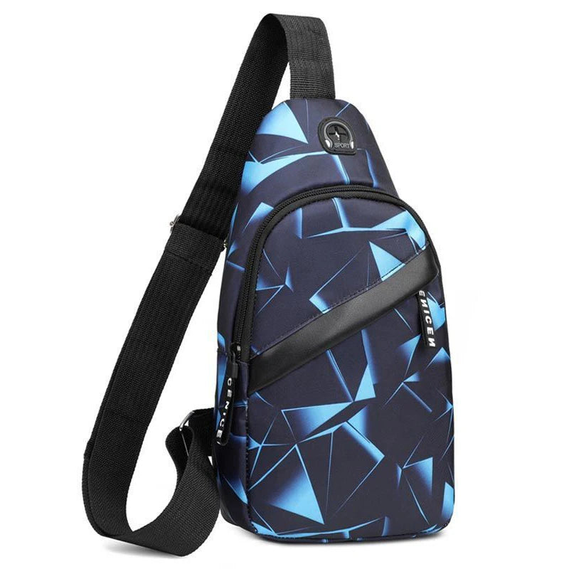 Men Fashion Multifunction Shoulder Bag Crossbody Bag On Shoulder Travel Leisure Sport Chest Bag For Male