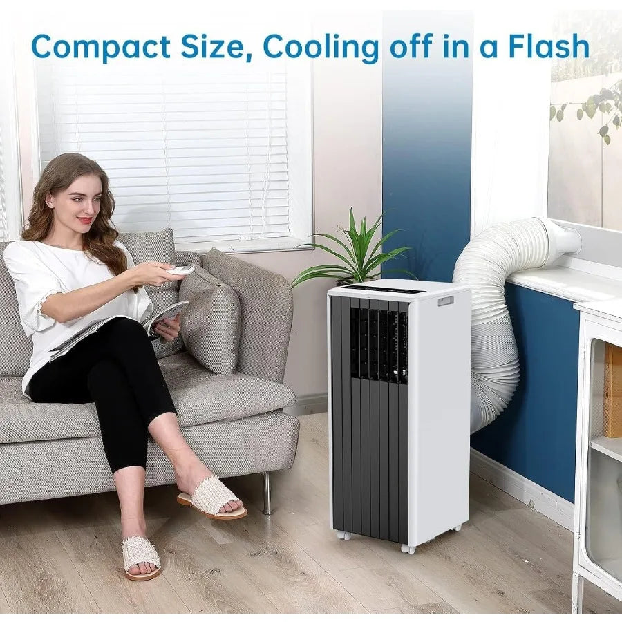 8000 BTU Portable Air Conditioner for Home and Office Use 3in1 Cooling Dehumidifying and Fan Functionality Ideal for Rooms Up t
