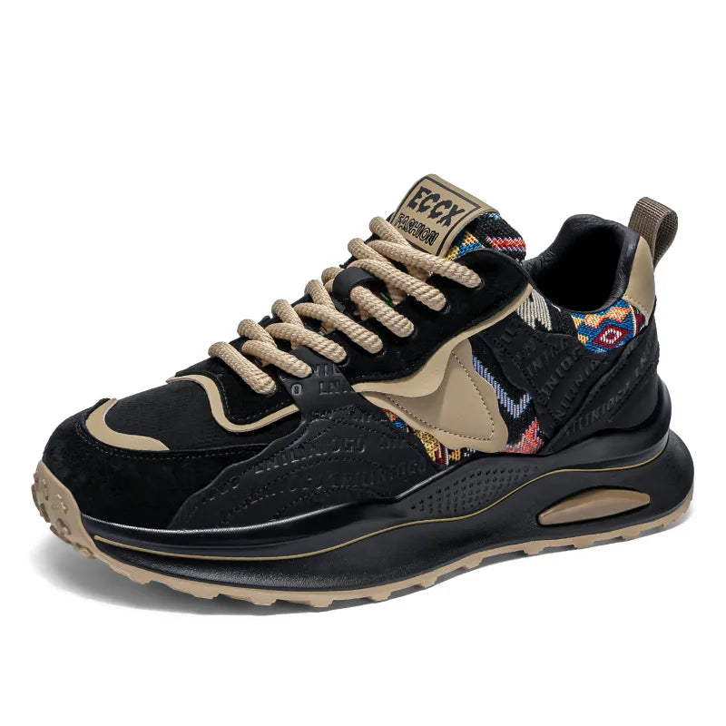 Men's Shoes 2025 Spring New Casual Versatile Comfortable Fashion Trend Niche Non-slip Wear-Resistant Retro Sneakers