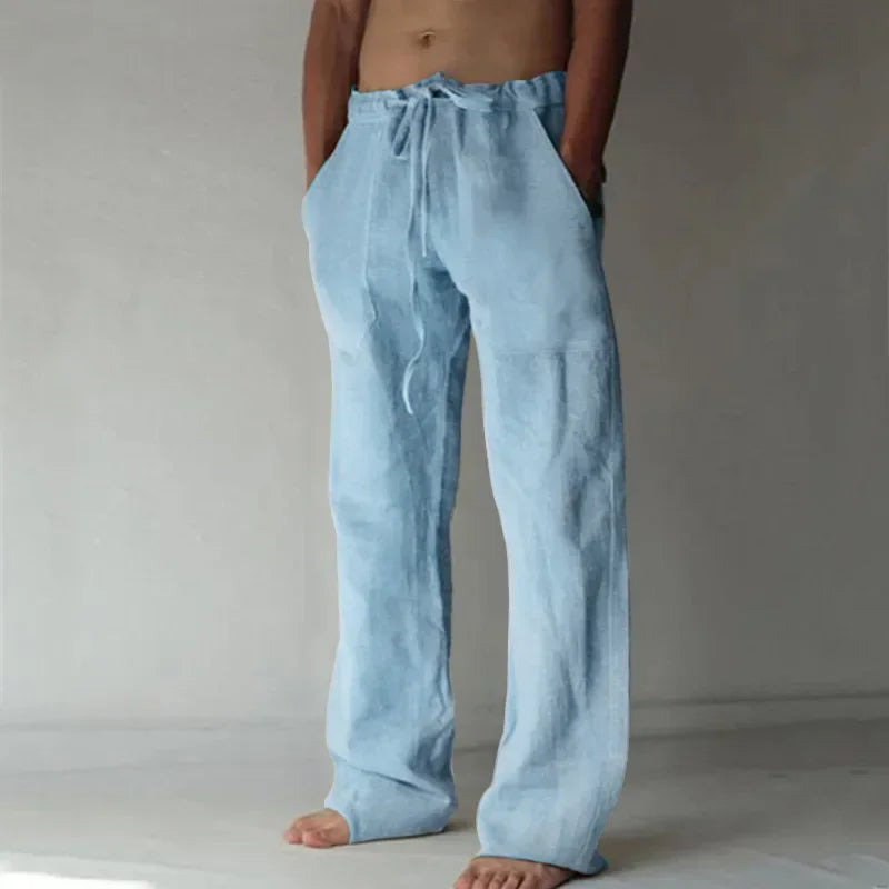 Men's Cotton Linen Casual Pants Male Shorts Pants Breathable Trousers Fitness Streetwear for Men Clothing Jogging Autumn Summer