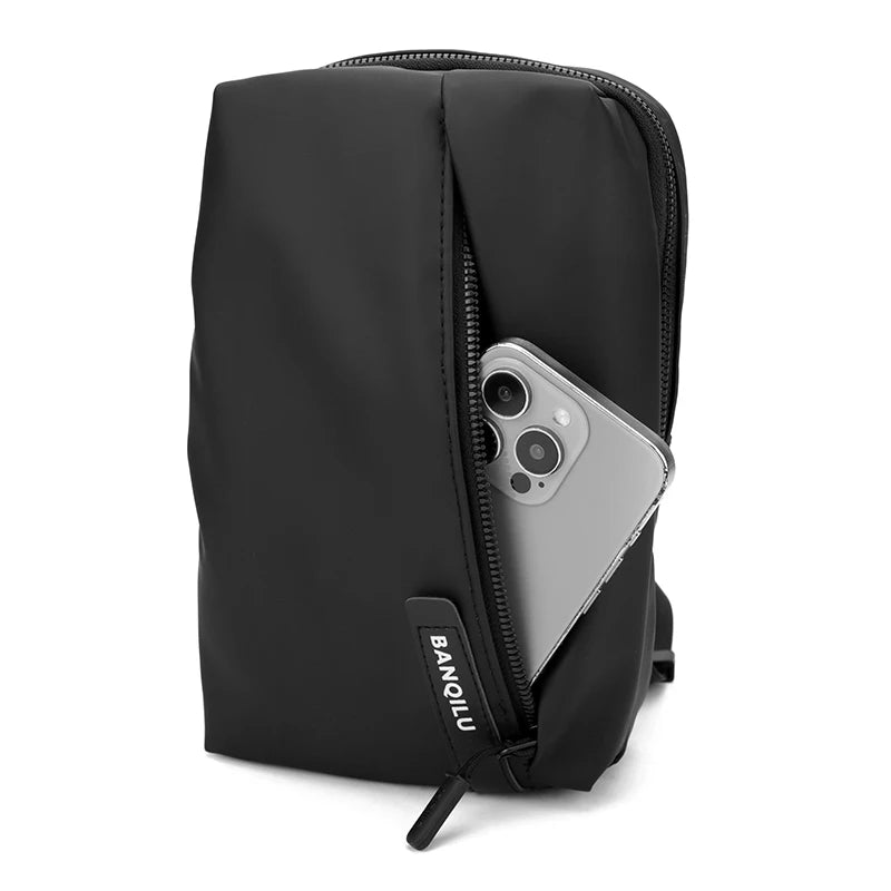 Men's breast bag ins waterproof messenger bag fashion locomotive cycling backpack shoulder bag sports couple fanny pack
