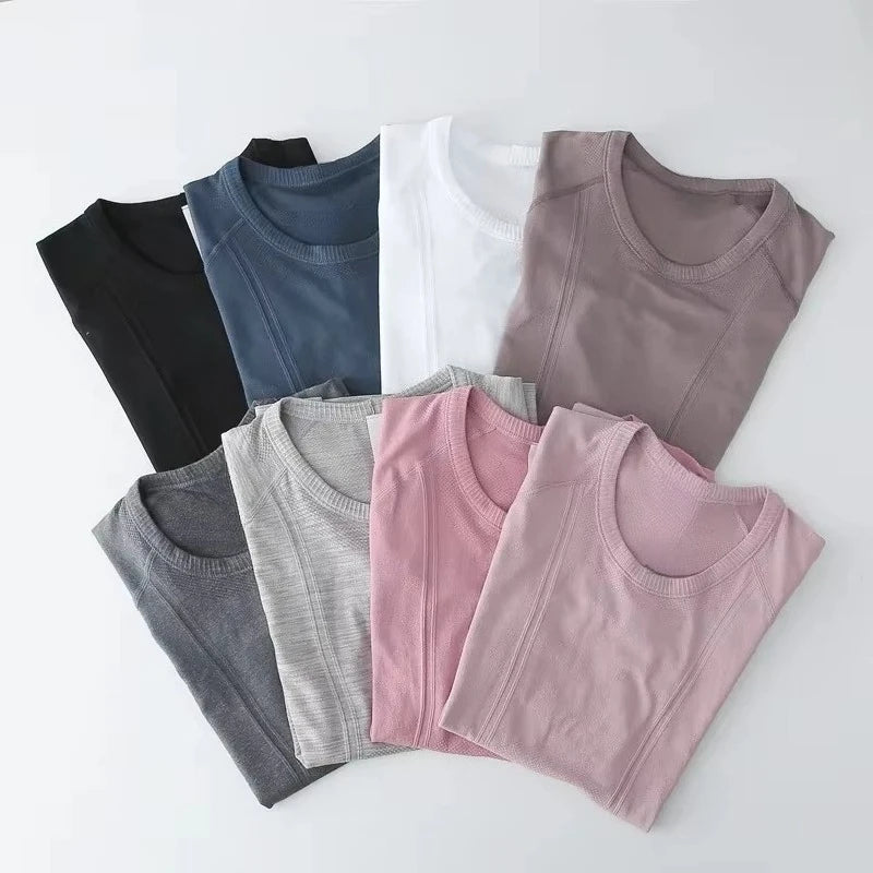 Women's Yoga Wear Slim Fit for Exercise Long Sleeve Top Athletic Performance Gym Wear Fitness Yoga Shirt with Mesh Fabric