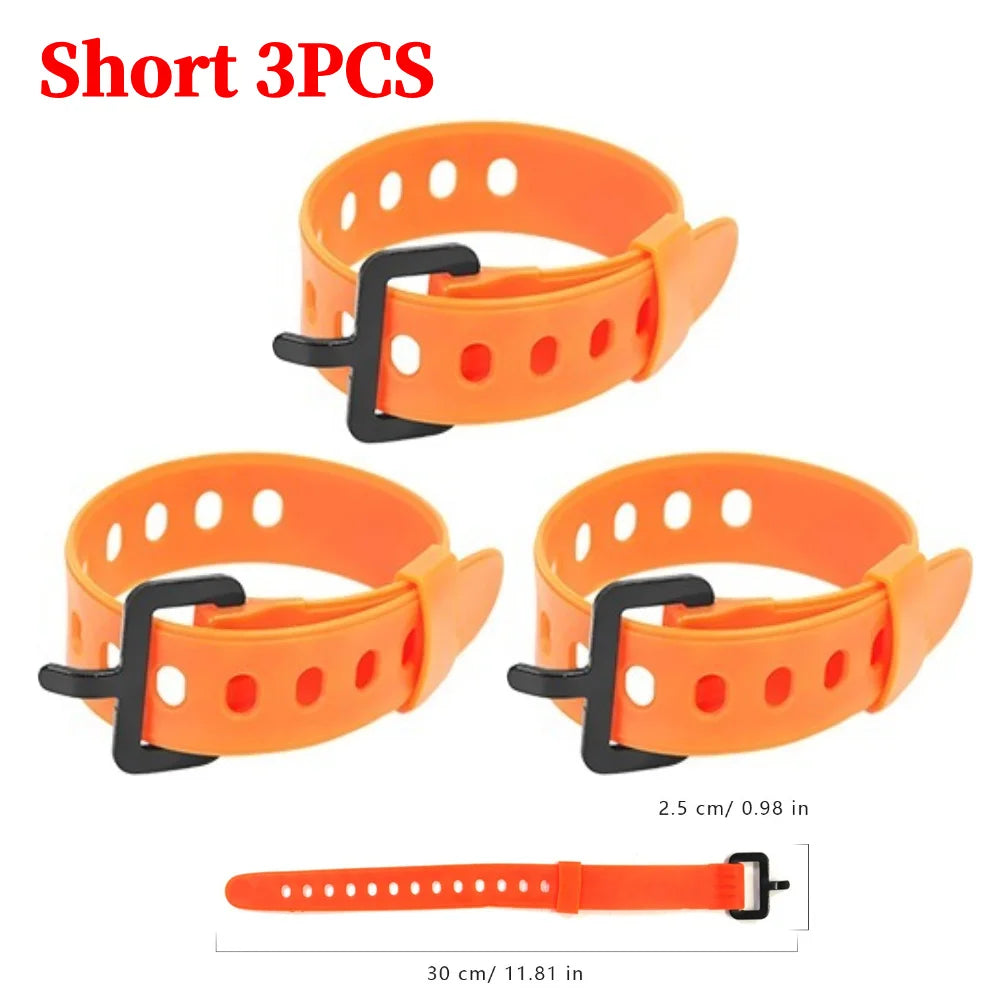 5-8PCS Outdoor Multi-functional Ties Portable Buckle Ties Rubber Convenient Elastic Free Adjustment for Travel Camping Hiking