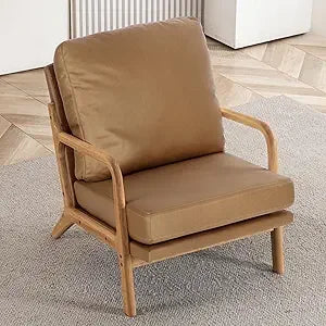 Mid Century Modern Accent Chairs for Living Room, 23” Wide Comfy Chair for Bedroom, Small Cozy Sherpa Reading Chairs for Adults,