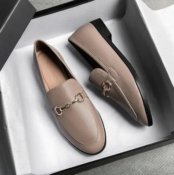 Womens Shoes Flats Loafers Ladies Fashion Leather Brand Sneakers Womens Designer Flat Ladies Shoes Woman Luxury Female Footwear