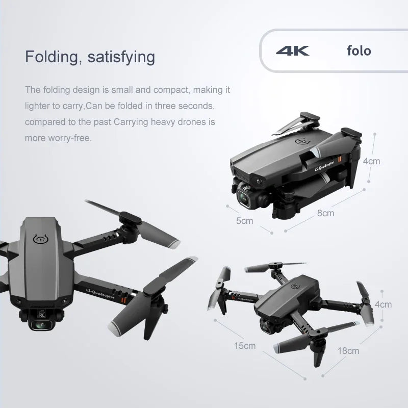 2024 New XT6 Mini Drone 4K 1080P HD Camera WiFi Fpv Air Pressure Altitude Hold Foldable Quadcopter RC Dron Kid Toy Boys GIfts