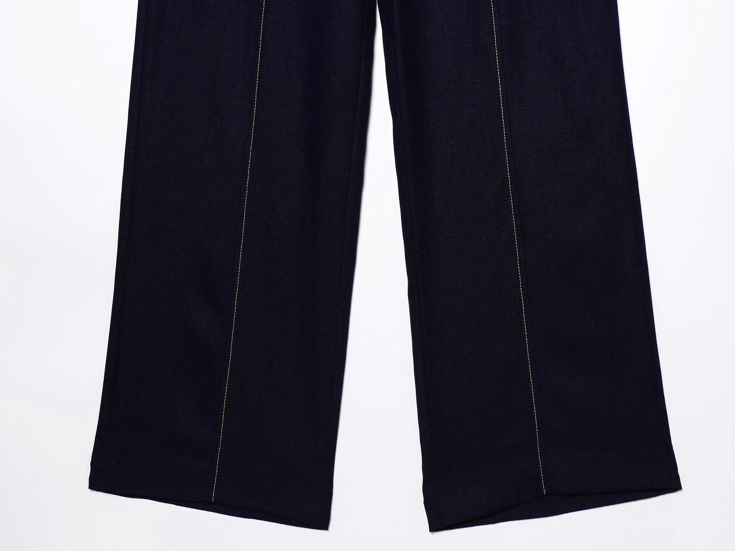 Women's clothing 2025 autumn new product fashion blended line decoration straight casual trousers