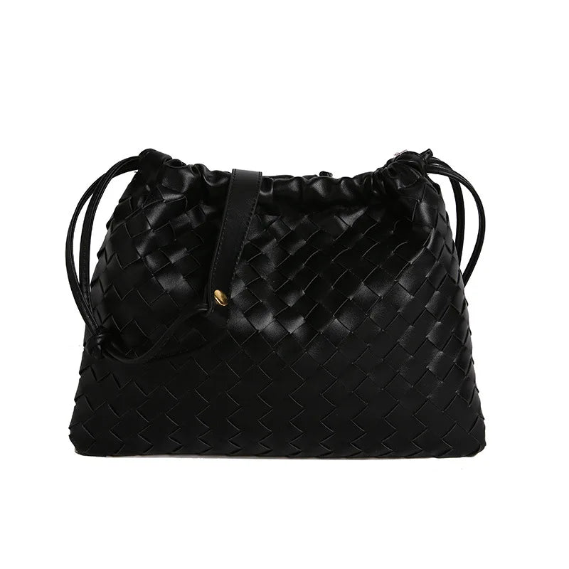 2025 Summer's Must-Have! Handmade Woven Bucket Bag for Women - Simple Elegance, Spacious Interior, Shoulder/Crossbody Options