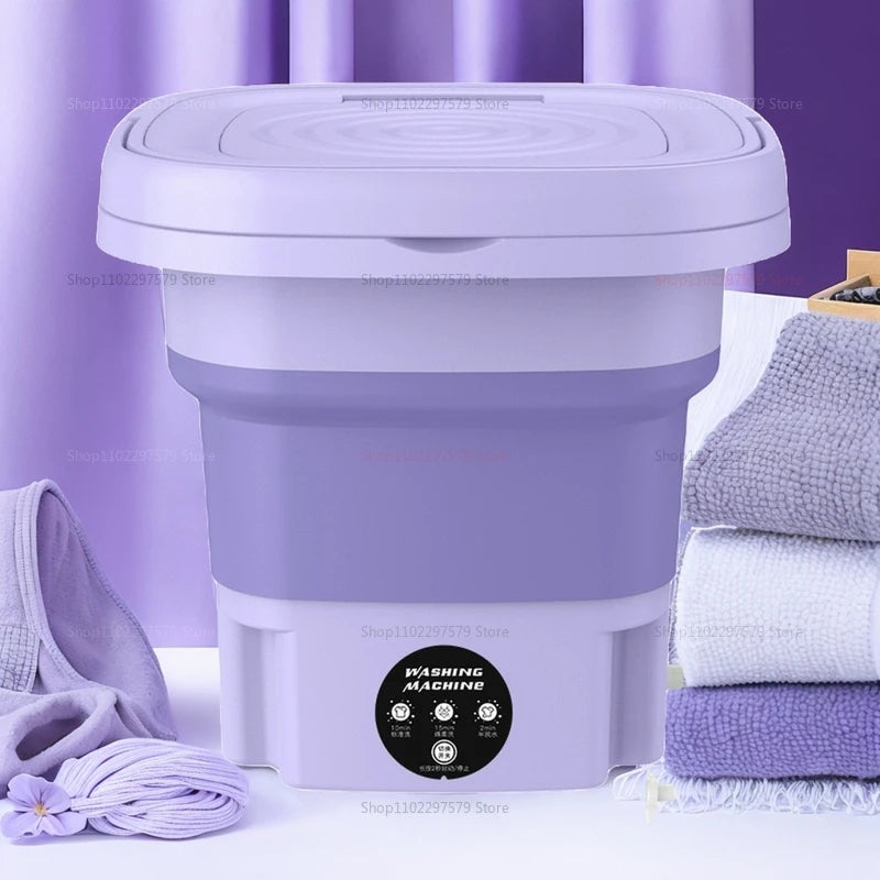 Folding Washing Machine 8L, For Clothing, Socks, Underwear Cleaning Washing Machine Portable Small Travel Washing Machine