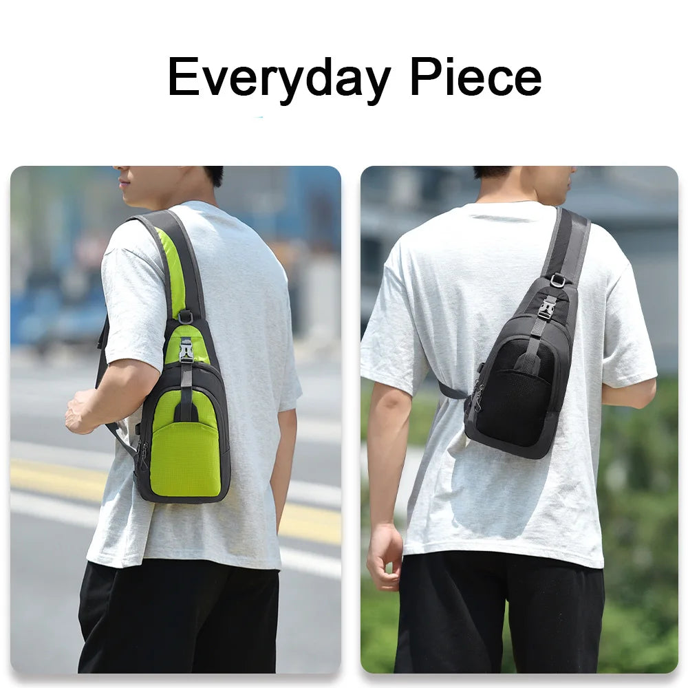 New Men's Shoulder Bag, Large Capacity Comfortable Lightweight Crossbody Bag, Durable Functional Zoning Casual Men's Belt Bag