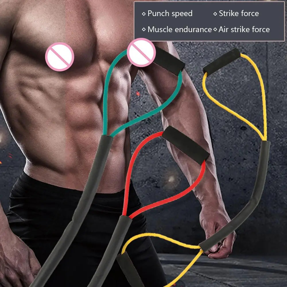 Expander Fitness Arm Strength Pull Rope Strength Equipment Boxing Resistance Band Speed Training Pull Rope Elastic Band