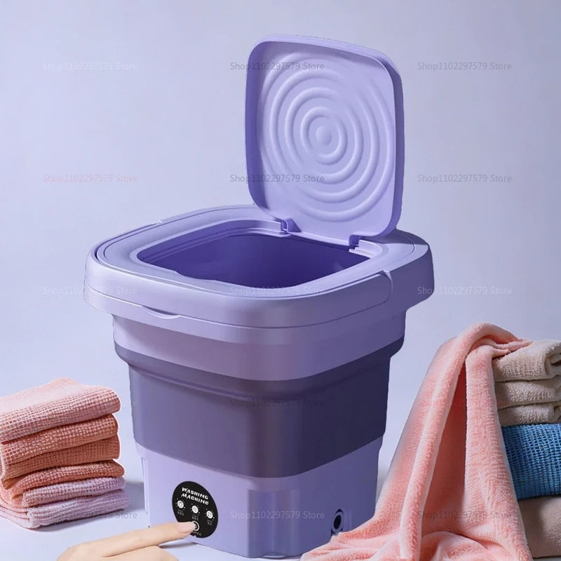 Folding Washing Machine 8L, For Clothing, Socks, Underwear Cleaning Washing Machine Portable Small Travel Washing Machine
