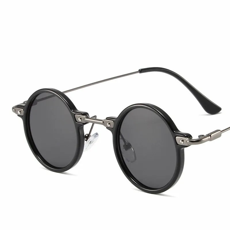 Round Sunglasses For Men Women Retro Steampunk Sun Glasses Male Female Brand Designer Metal Frame Eyewear Shades Oculos De Sol
