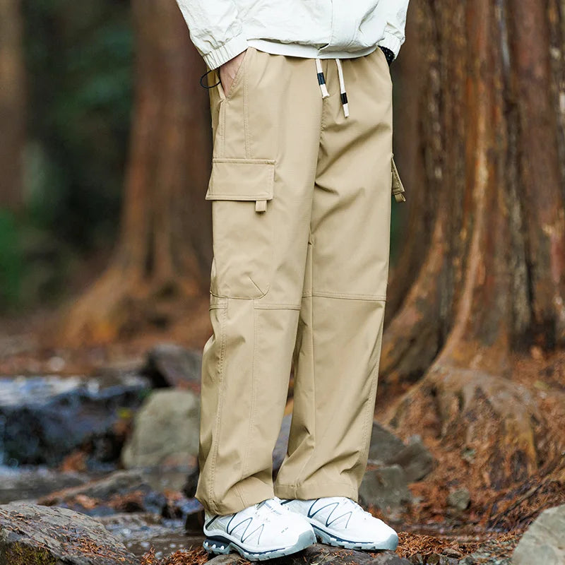 CHRLCK Men's Waterproof Hiking Pants Spring Summer Overalls Quick Drying Trousers Men Breathable Fishing Camping Outdoor Pants