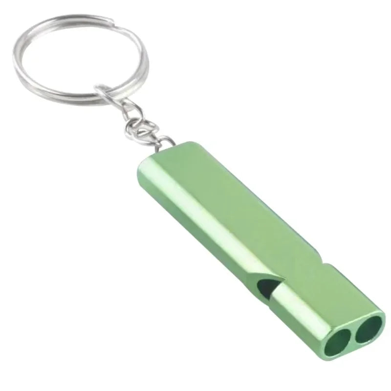 Dual Frequency Survival Whistle Flat Metal Whistle for Outdoor Hiking Climbing Emergence Whistle Cheerleading Souvenirs