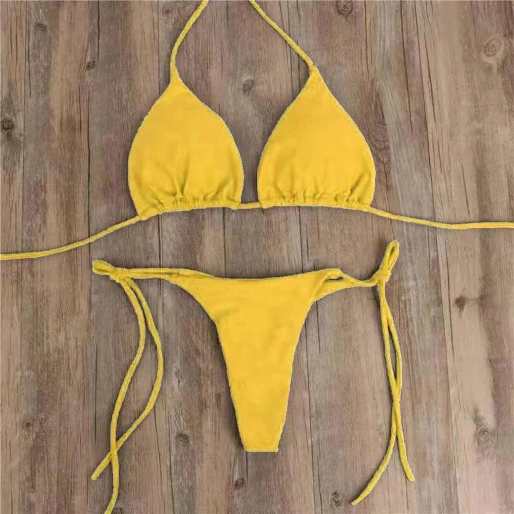 Bandage Style Bikini Brazilian Swimwear Swimwear For Holiday Vacation Holiday Daily Home Club Polyester Fabric