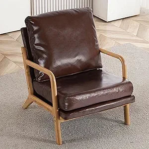 Mid Century Modern Accent Chairs for Living Room, 23” Wide Comfy Chair for Bedroom, Small Cozy Sherpa Reading Chairs for Adults,