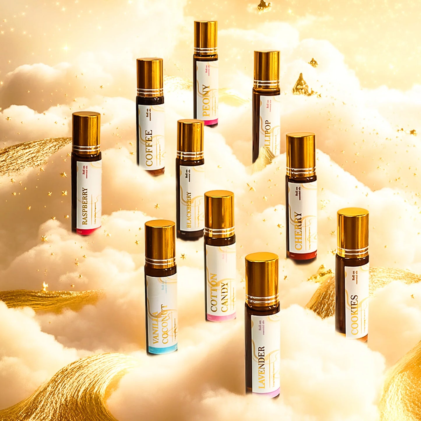 0.33fl.Oz Essential Oils Roller Perfume Fragrance Long Lasting Roll-On Essential Oils Gifts aromatherapy perfume car