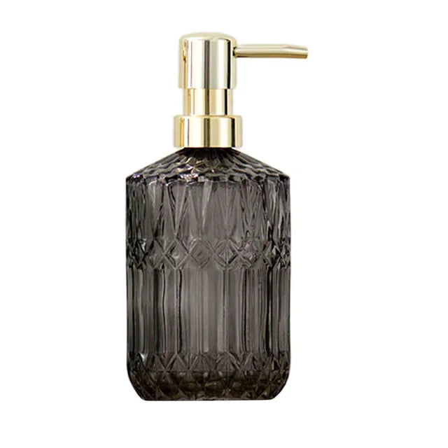 400ML High Quality Large Manual Soap Dispenser Clear Glass Hand Sanitizer Bottle Containers Press Empty Bottles Bathroom