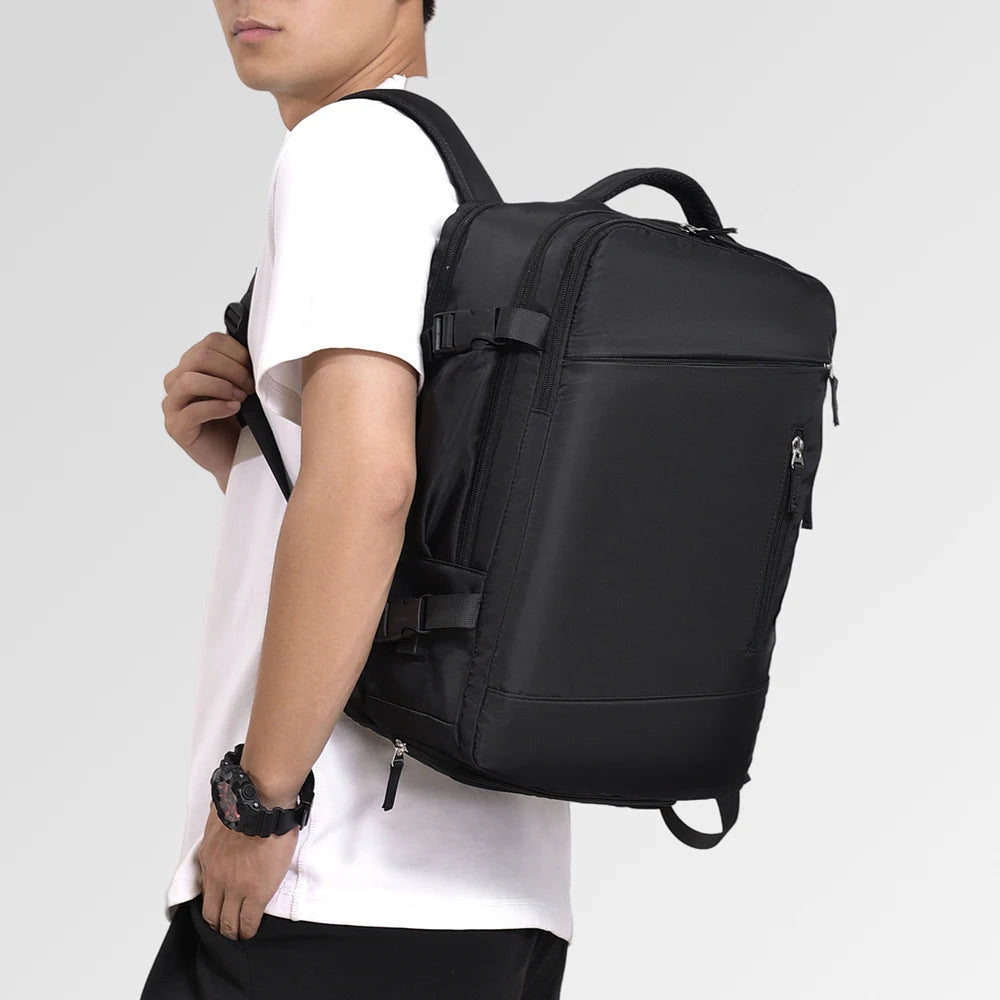 Laptop Travel Backpack,with Adjustable Straps, Shoe Compartment and USB Charging Port - Perfect for School and Work Travel