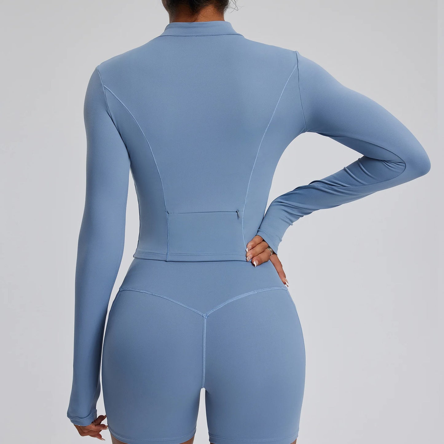 Half Zipper Long Sleeve Yoga Shirts Sport Top Fitness Yoga Top Gym Top Sports Wear For Women Push Up Running Full Sleeve Jacket