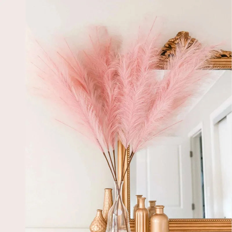 42cm Artificial Phragmites Pampas Grass Artificial Flowers 1/5/10/30pcs Home Decor Bedroom Room Decor Home Party Decoration