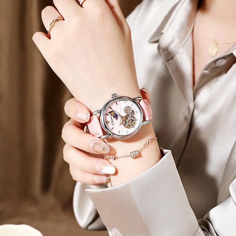 Women's Watches Waterproof Luminous Skeleton Original Automatic Mechanical Watch for Woman Elegant Ladies Watch Reloj Mujer