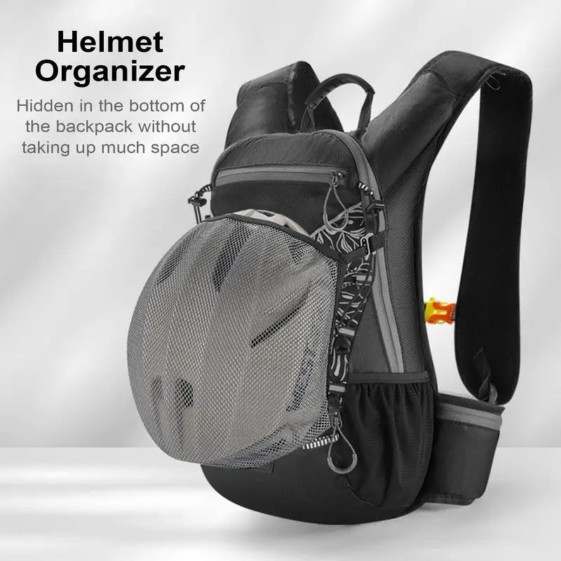 Hiking Backpack Waterproof 16L Water Backpack With Water Bladder For Hiking Water Resistant Lightweight Reflective Running Pack