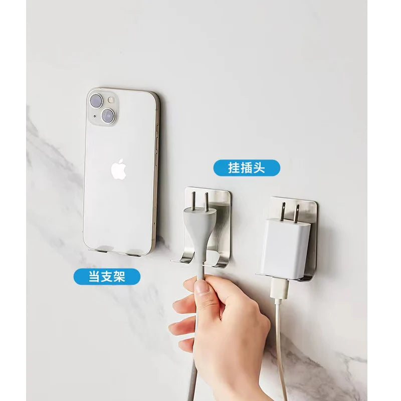 Bathroom 304 Stainless Steel Razor Holder Storage Hook Wall Men Shaving Shaver Shelf Punch Free Razor RackBathroom Accessories