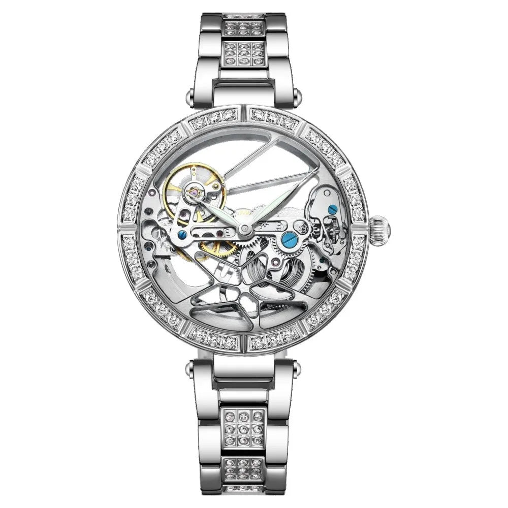 New Women's Watches Luxury Tourbillon Style Original Automatic Mechanical Watch for Woman Waterproof Ladies Watch Reloj