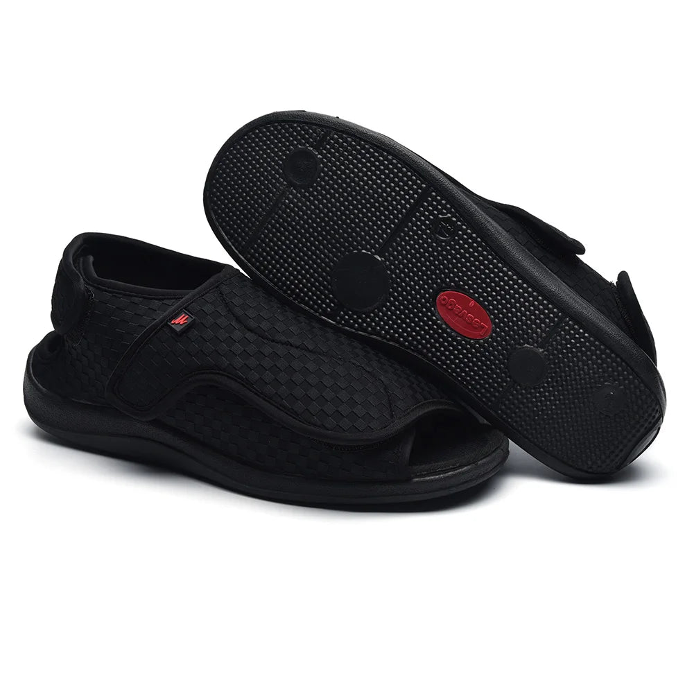 Women Men Diabetic Slippers Extra Wide House Shoes Adjustable Closure for Swollen Feet for Indoor Outdoor