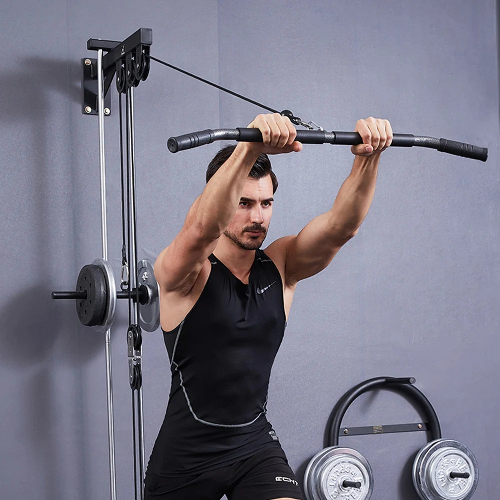 DIY Fitness Pulley Cable System Rotatable Steel Wire Rope Roller Slide Suit Adjustable Length Convenient Gym Sport Accessories
