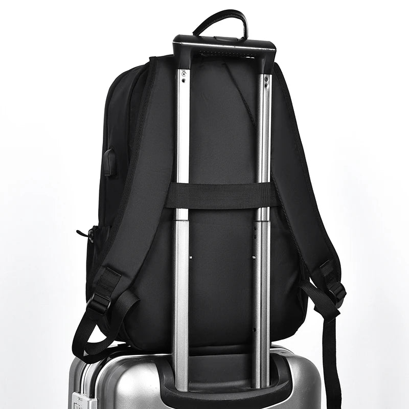 Men's Casual Large Capacity Travel Charging Backpack Lightweight Waterproof Computer Backpack Student School Bag Unisex